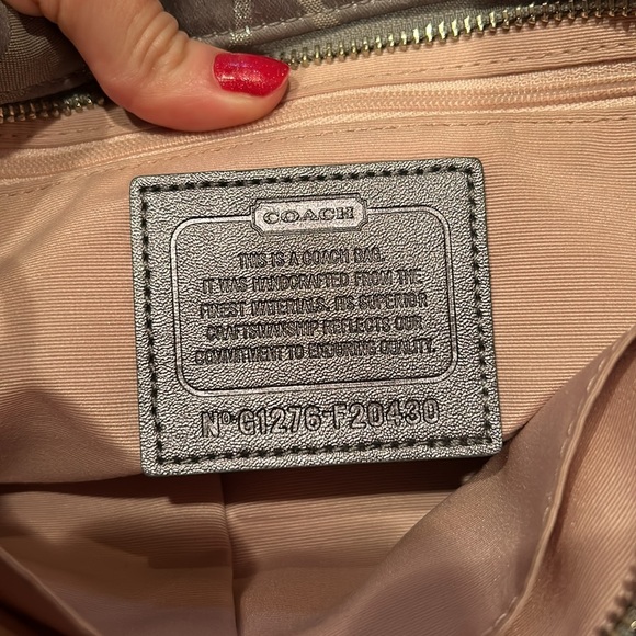 Coach Gray/Silver Signature Bag - Picture 8 of 10